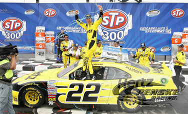 Joey Logano Victorious in Chicago 