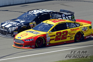 Logano Scores Eighth Top-10 Result of 2014 at MIS