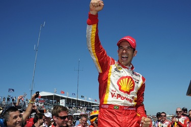 Castroneves winning at St. Pete in 2012