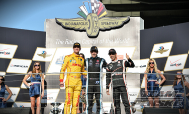 Castroneves Podiums in Grand Prix of Indianapolis